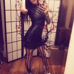 Women's real latex cheongsam dress, sz SM